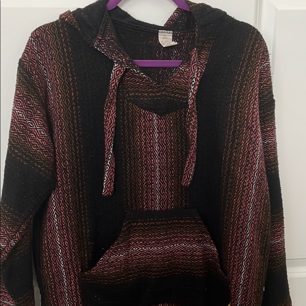 Knitted drug rug hoodie